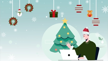 Free Office Christmas Background Template to Edit Online