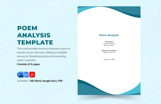 Poem Analysis Template