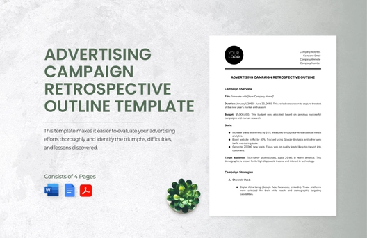 Advertising Campaign Retrospective Outline Template