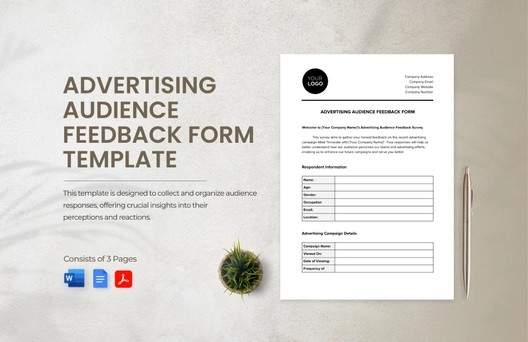 Advertising Audience Feedback Form Template