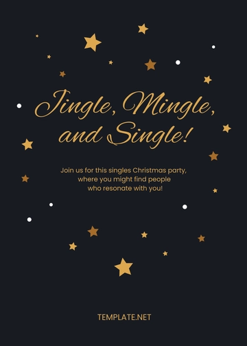 Free Black and Gold Christmas Invitation Template to Edit Online