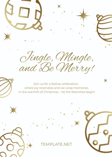 Free Classy Christmas Invitation Template to Edit Online