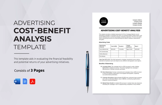 Advertising Cost-Benefit Analysis Template