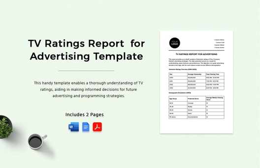 TV Ratings Report for Advertising Template