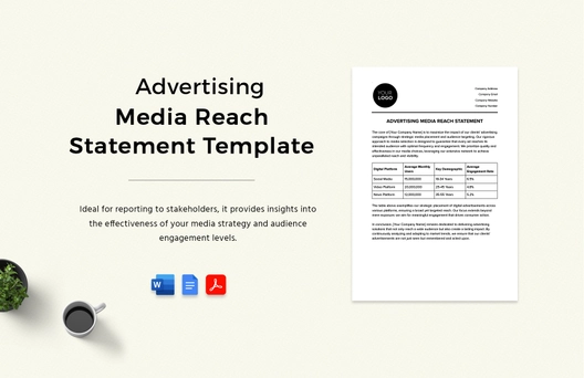 Advertising Media Reach Statement Template