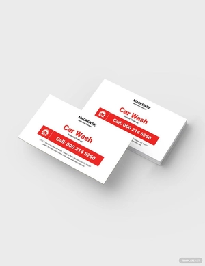 Car Wash Business Card Template
