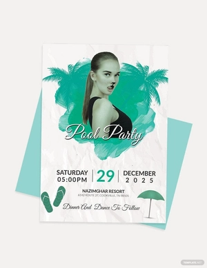 Cool Pool Party Invitation Template