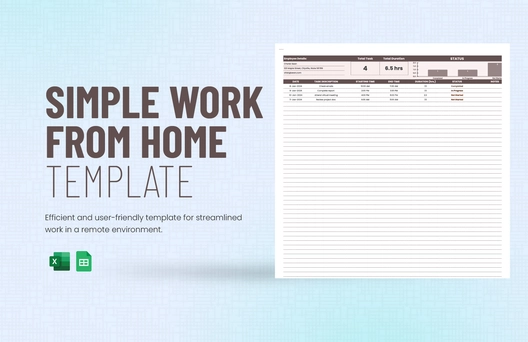 Simple Work from Home Template Simple Work from Home Template