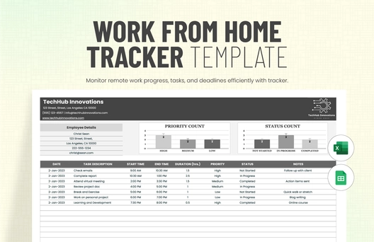 Work from Home Tracker Template