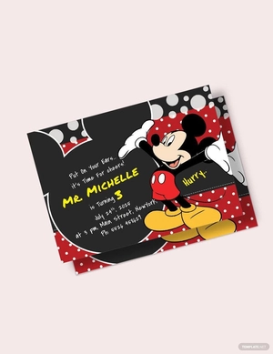 Delightful Mickey Mouse Birthday Invitation Template