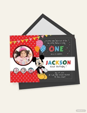 Exciting Mickey Mouse Birthday Invitation Template