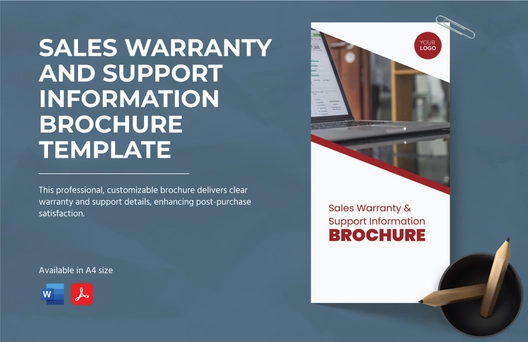 Sales Warranty and Support Information Brochure Template