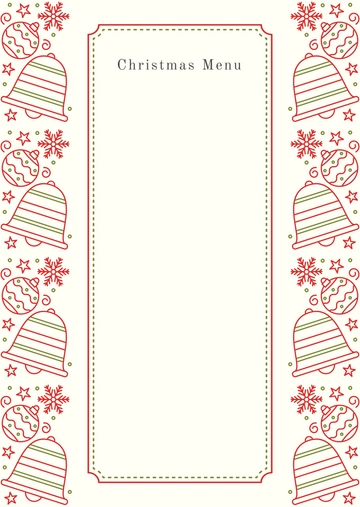Free Christmas Menu Background Template to Edit Online