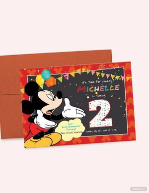 Great Mickey Mouse Birthday Invitation Template