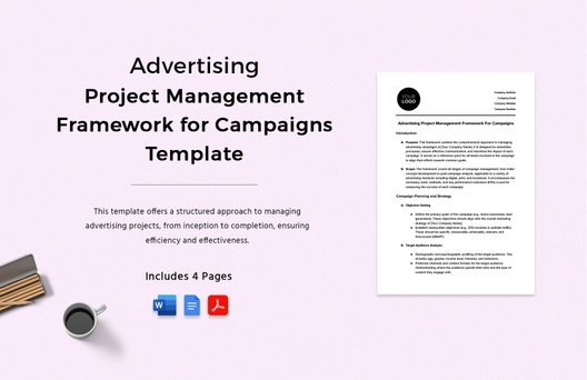 Advertising Project Management Framework for Campaigns Template