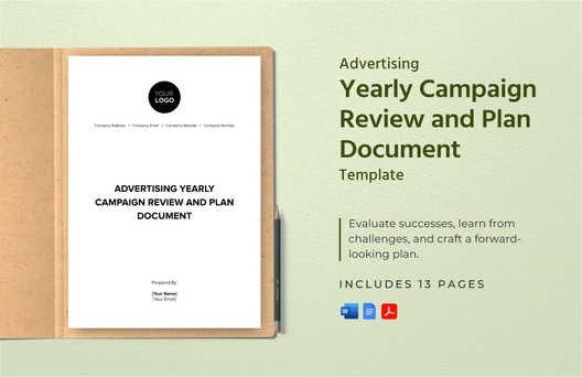 Advertising Yearly Campaign Review and Plan Document Template