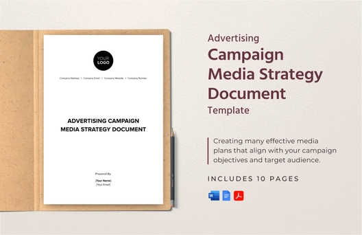 Advertising Campaign Media Strategy Document Template