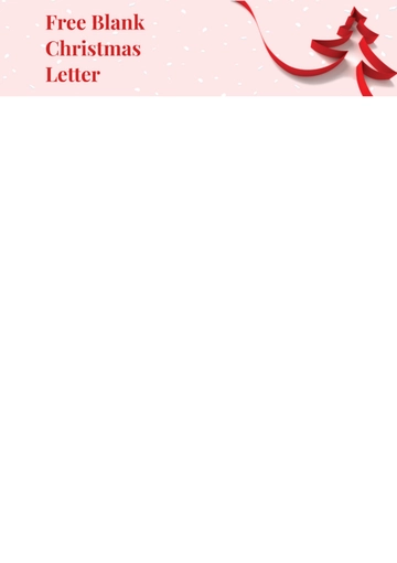 Free Blank Christmas Letter Template to Edit Online