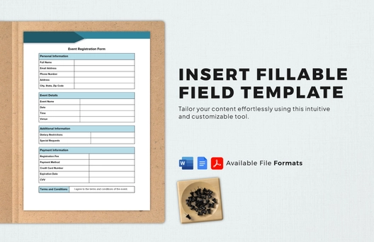 Insert Fillable Field Template