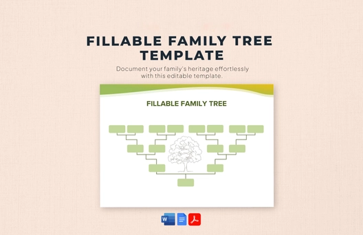 Fillable Family Tree Template Fillable Family Tree Template
