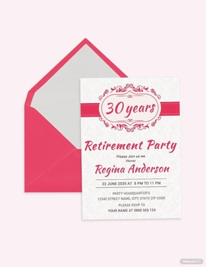 Sample Retirement Party Invitation Template