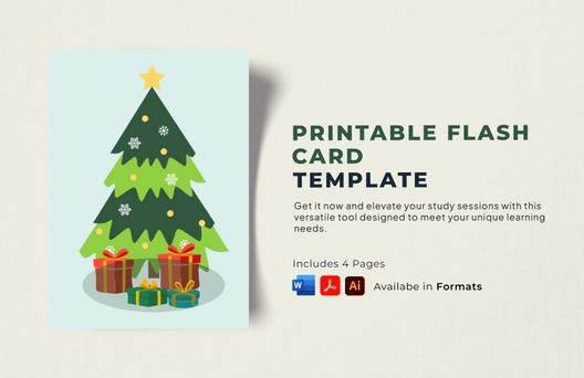 Printable Flash Card Template