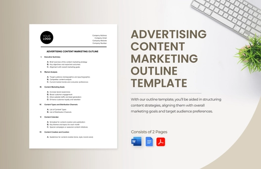 Advertising Content Marketing Outline Template
