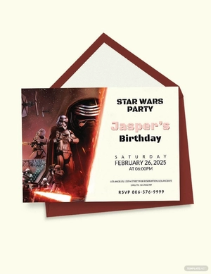Star Wars Birthday Invitation Template