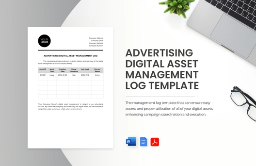 Advertising Digital Asset Management Log Template