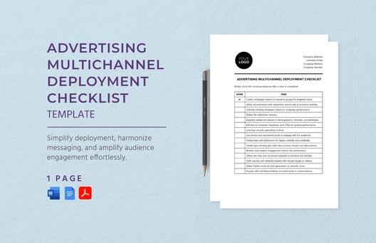 Advertising Multichannel Deployment Checklist Template