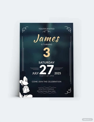 Unique Mickey Mouse Invitation Template