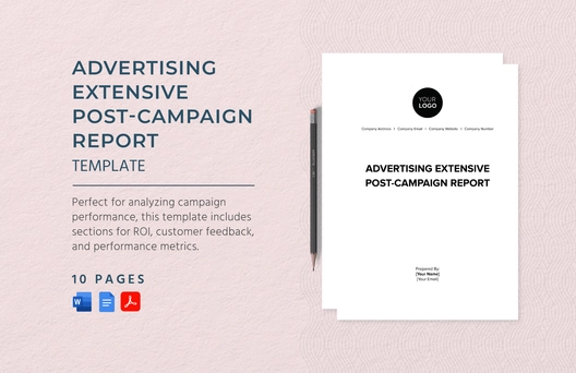 Advertising Extensive Post-Campaign Report Template