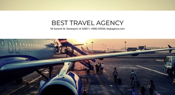 Free Aviation Theme Travel Agency Presentation Template to Edit Online