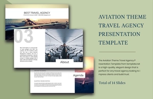 Aviation Theme Travel Agency Presentation Template