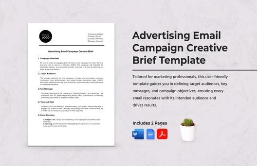 Advertising Email Campaign Creative Brief Template