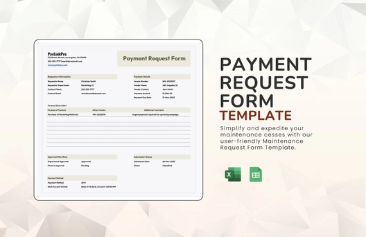 Payment Request Form Template