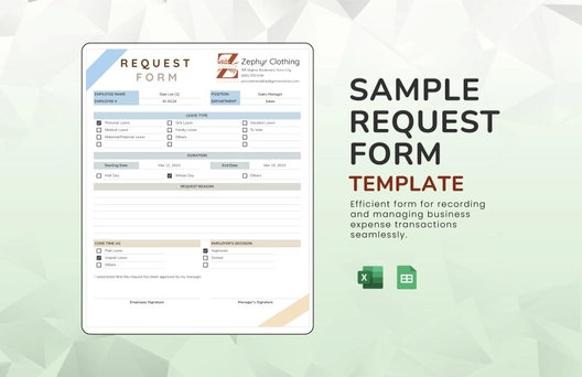Sample Request Form Template