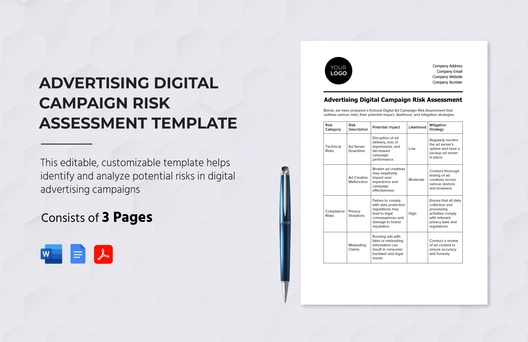 Advertising Digital Campaign Risk Assessment Template