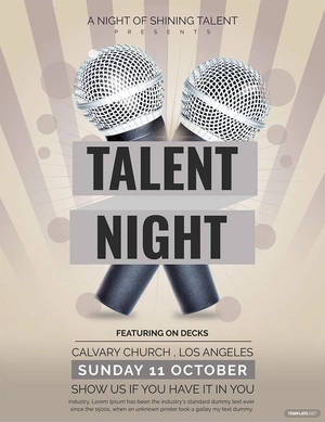 Talent Show Flyer Template