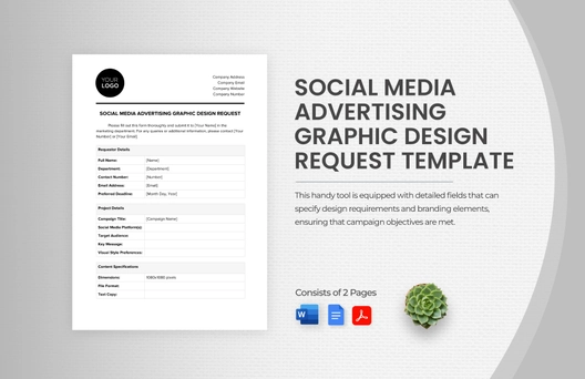 Social Media Advertising Graphic Design Request Template