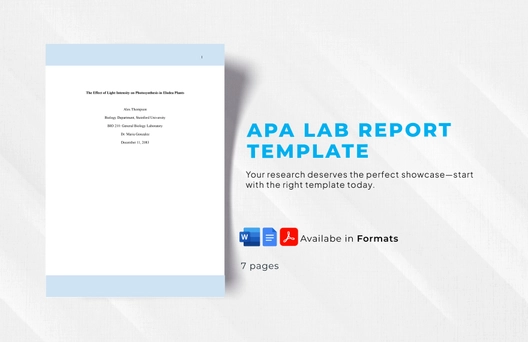APA Lab Report Template