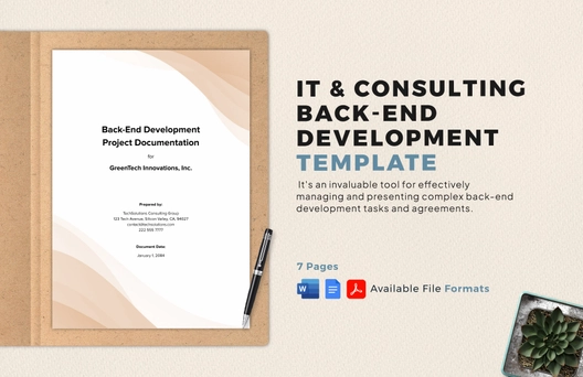 IT & Consulting Back-end Development Template