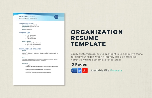 Organization Resume Template