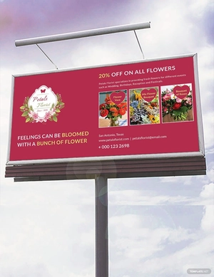 Flower Shop Billboard Template