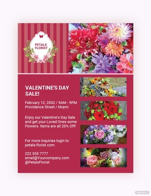 Printable Flower Shop Flyer Template