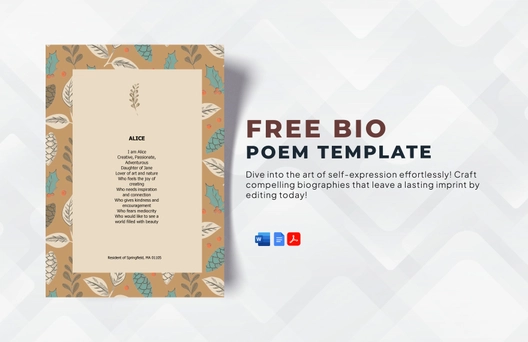 Bio Poem Template