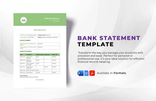 Bank Statement Template