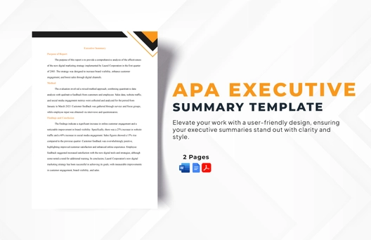 APA Executive Summary Template