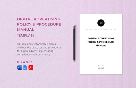 Digital Advertising Policy & Procedure Manual Template