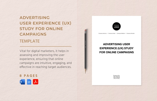 Advertising User Experience (UX) Study for Online Campaigns Template